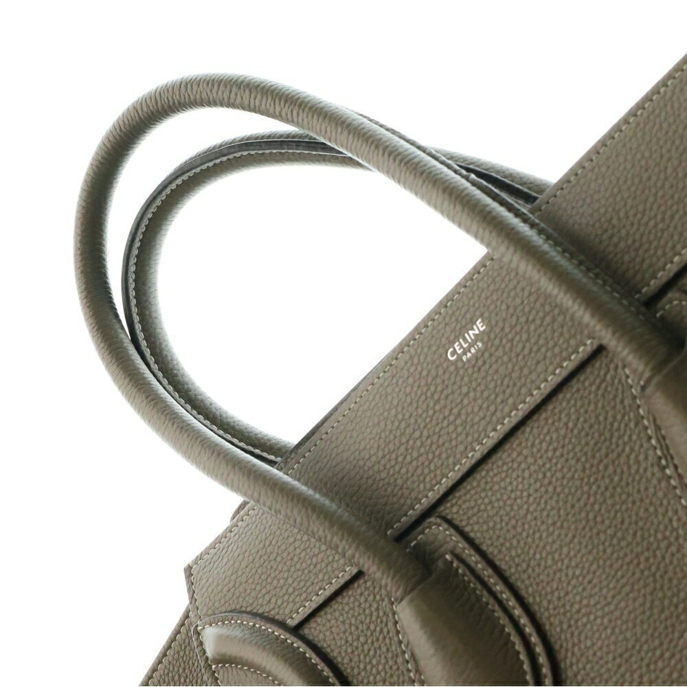 CELINE Luggage Shopper Suri Handbag Tote Bag Greige Gray Leather - Picture 6 of 6